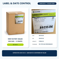 Halyard 89235 Laparotomy Drape w/Pouches 100x72x124in Sterile 13/Case EXP 2030