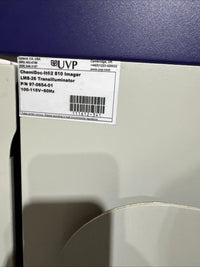 UVP ChemiDoc-It 2 810 Imager LMS-26 Transilluminator 97-0654-01 w/Darkroom
