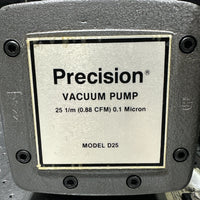 Precision Vacuum Pump, Model D25, HP 1/3, 115v, PH 1A6.40, Rpm 1725, 60hz