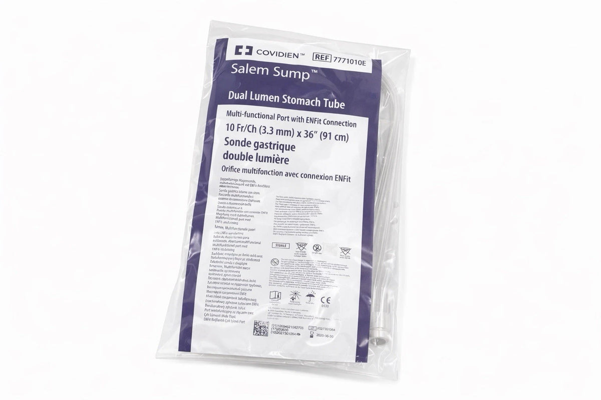 Covidien Salem Sump Dual Lumen Tube 10 Fr x 36” ENFit – REF 7771010E Exp 6/2025