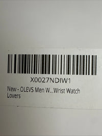 OLEVS Mens Watch Blue Face, Brown Leather Band, Day Date, Easy Reader