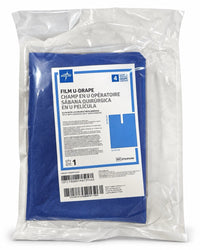 Medline DYNJP2499 Film U-Drape 54” x 76” Sterile Case of 24