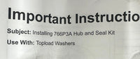 Alliance 766P3A Washer Hub & Seal Kit Top Load Genuine Parts