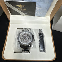 OUPINKE Dragon Skeleton Mens Wrist Watches Luxury Dress Automatic Self Winding