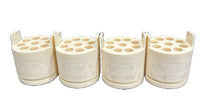 Lot of 4 Centrifuge Rotor Tube Adapters 9 Position 15mL Beige Plastic