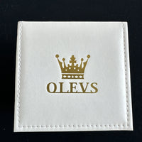 Olevs Men’s Watch Skeleton 5 Hands Gold Band, Gold Dial