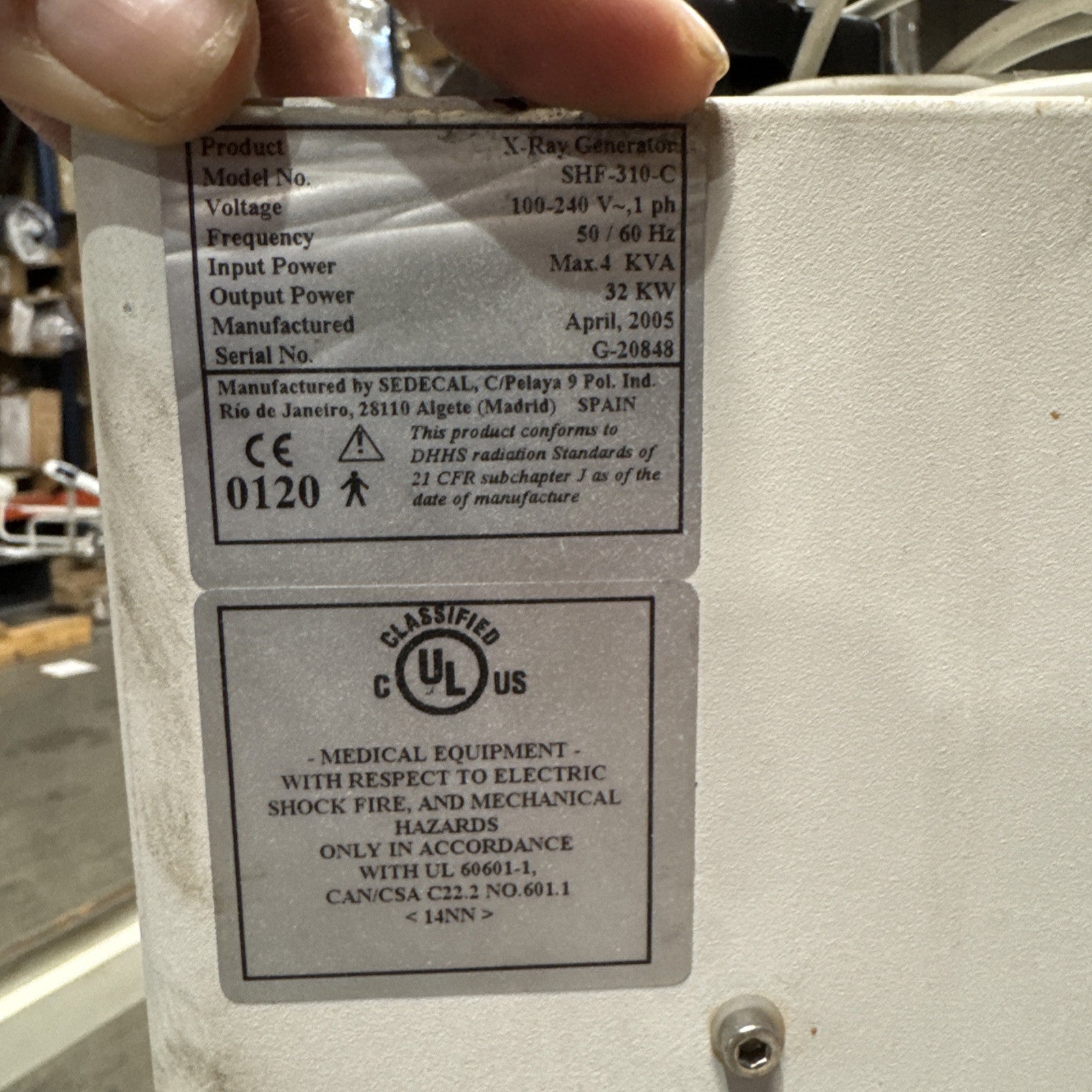 TOSHIBA Rotanode E72429X X-Ray Tube With A6391-31 Power Module Bennett