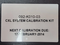 Del-Tron Precision Inc 092-K010-03 CXL System Calibration Kit