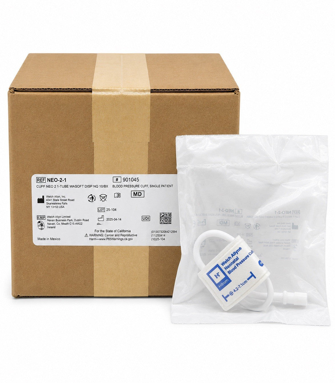 Welch Allyn NEO2 Neonatal Cuff NEO-2-1 4.2-7.1cm Box of 10