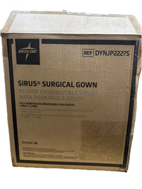 Medline SIRUS Gown DYNJP2227S, L , X-Long Poly-Reinforced Breathable Film 20ct