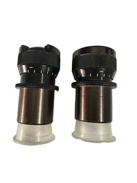Pair Vintage 20x Adjustable Microscope Eyepieces Oculars Focus Diopter