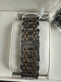 Olevs Men’s Watch Skeleton 5 Hands Gold/Silver Band, Blue Dial