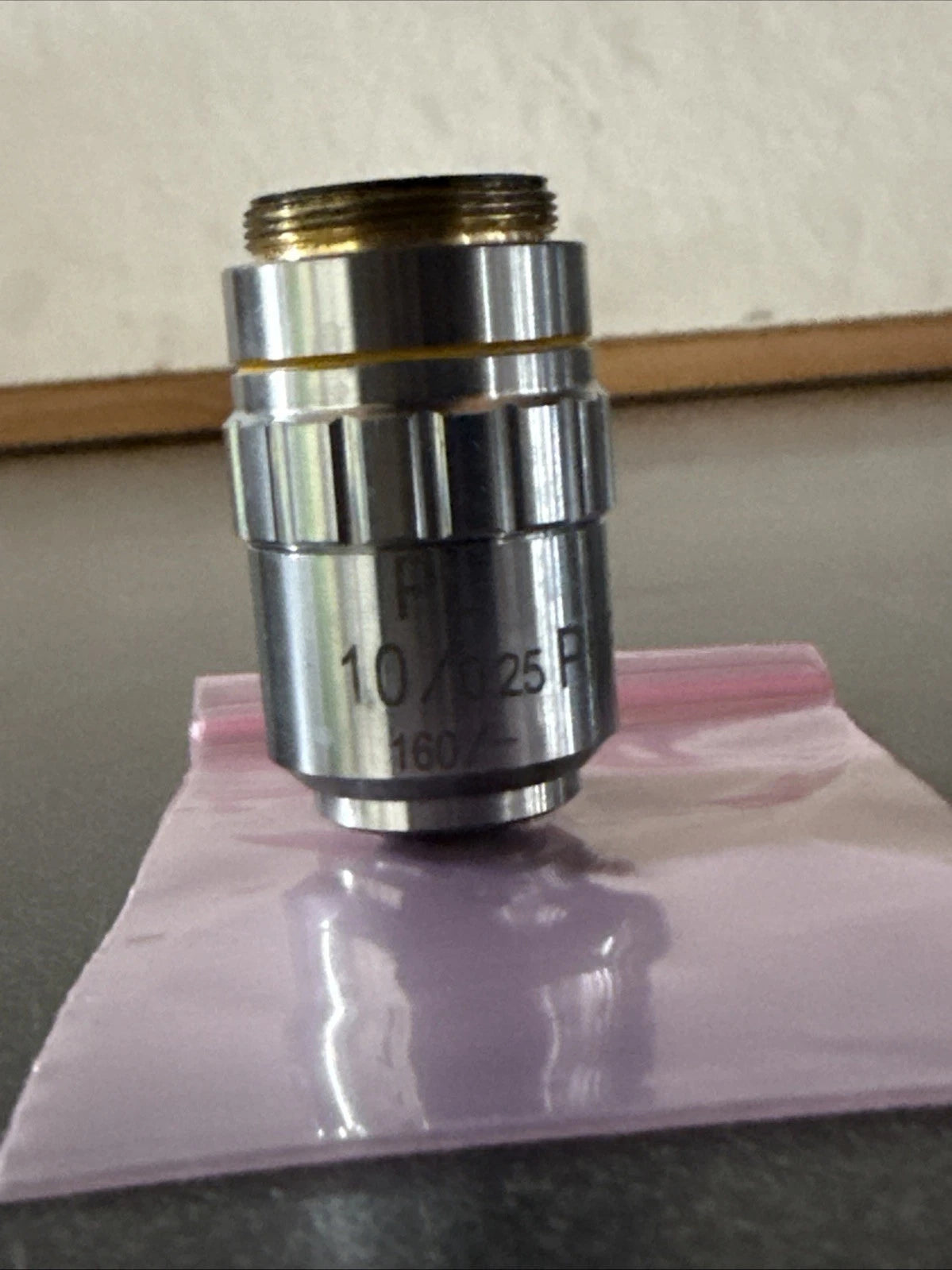 Fisher Scientific MP-OP010PC Microscope Objective Lens PL 10/0.25 PHP 160/-