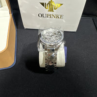OUPINKE Dragon Skeleton Mens Wrist Watches Luxury Dress Automatic Self Winding