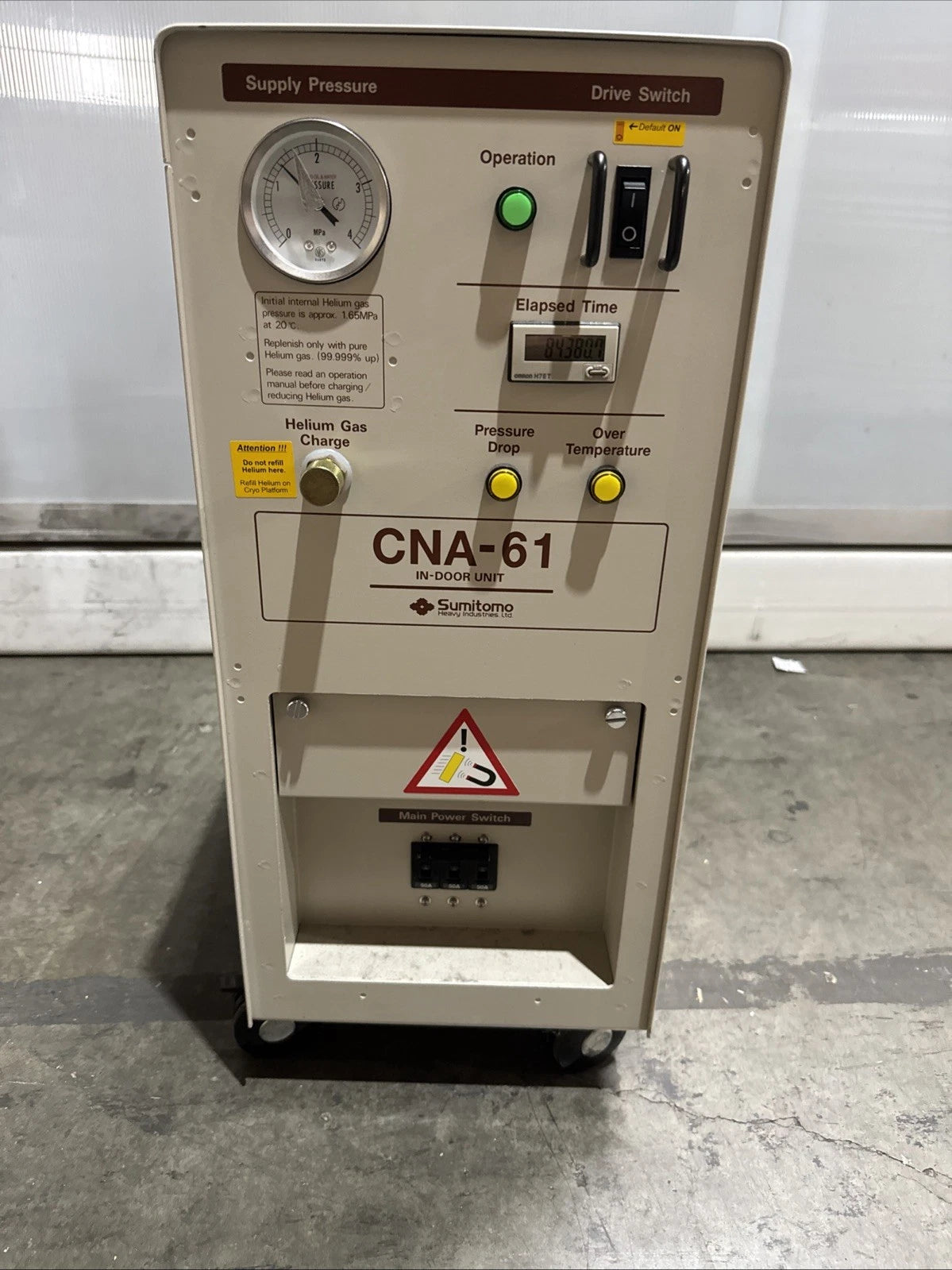 Sumitomo CNA-61 Indoor Unit Helium Cryocooler Compressor CNA-61C-E 200V 3PH