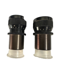 Pair Vintage 20x Adjustable Microscope Eyepieces Oculars Focus Diopter