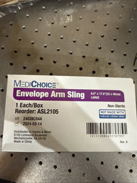 Large Envelope Arm Sling - 8.5" x 17.5" - for Adults - MediChoice - Blue