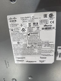 Cisco ISR4321/K9 V04 Gigabit Security Router - Untested