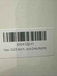 OLEVS Men Watch Mechanical Skeleton, Moon Phase, Black Face, Black Band