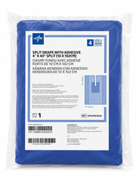 Medline DYNJP8304A Split Drape w/ Adhesive 4” x 40” Split Level 4 Case of 10