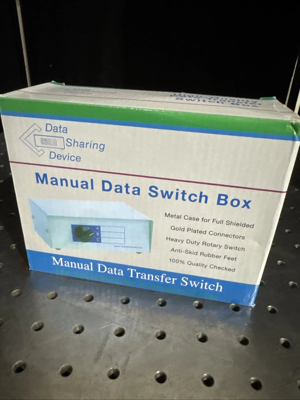 Kentek 2-Way DB25 Manual Data Transfer Switch Box Rotary Parallel PC Printer