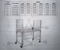 Novum Medical L-CRB-03-1 Pediatric Hospital Crib NEW w/ Blue Mattress