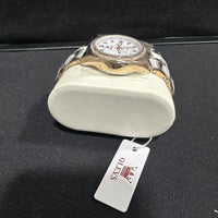 OLEVS Woman's Ceramics Band Zircon Case Day Auto Mechanical Wrist Watches White