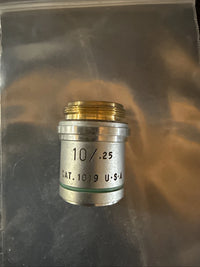 10X AO Plan Achro Objective CAT 1019 Microscope American Optical 10/.25