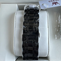 Olevs Men’s Watch Skeleton 5 Hands Black Band, Black Dial