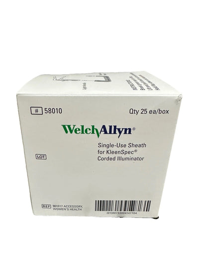 Welch Allyn 58010 KleenSpec Sheath Single Use Corded Illuminator Box of 25