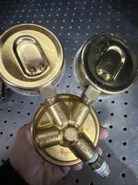 HARRIS 425-125 OXYGEN SINGLE STAGE REGULATOR, BRASS, CGA E-4