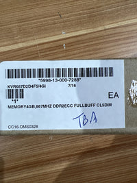 KINGSTON PC2-5300F KVR667D2D4F5/4GI 4GB 2RX4 FB-DIMM SERVER RAM