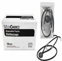 MediChoice Disposable Plastic Stethoscope – Latex Free (10/Box) Ref 994910