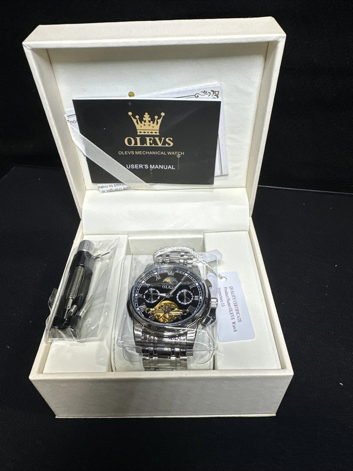 OLEVS Men's Automatic Mechanical Watches Luxury Dress Waterproof Self Winding...