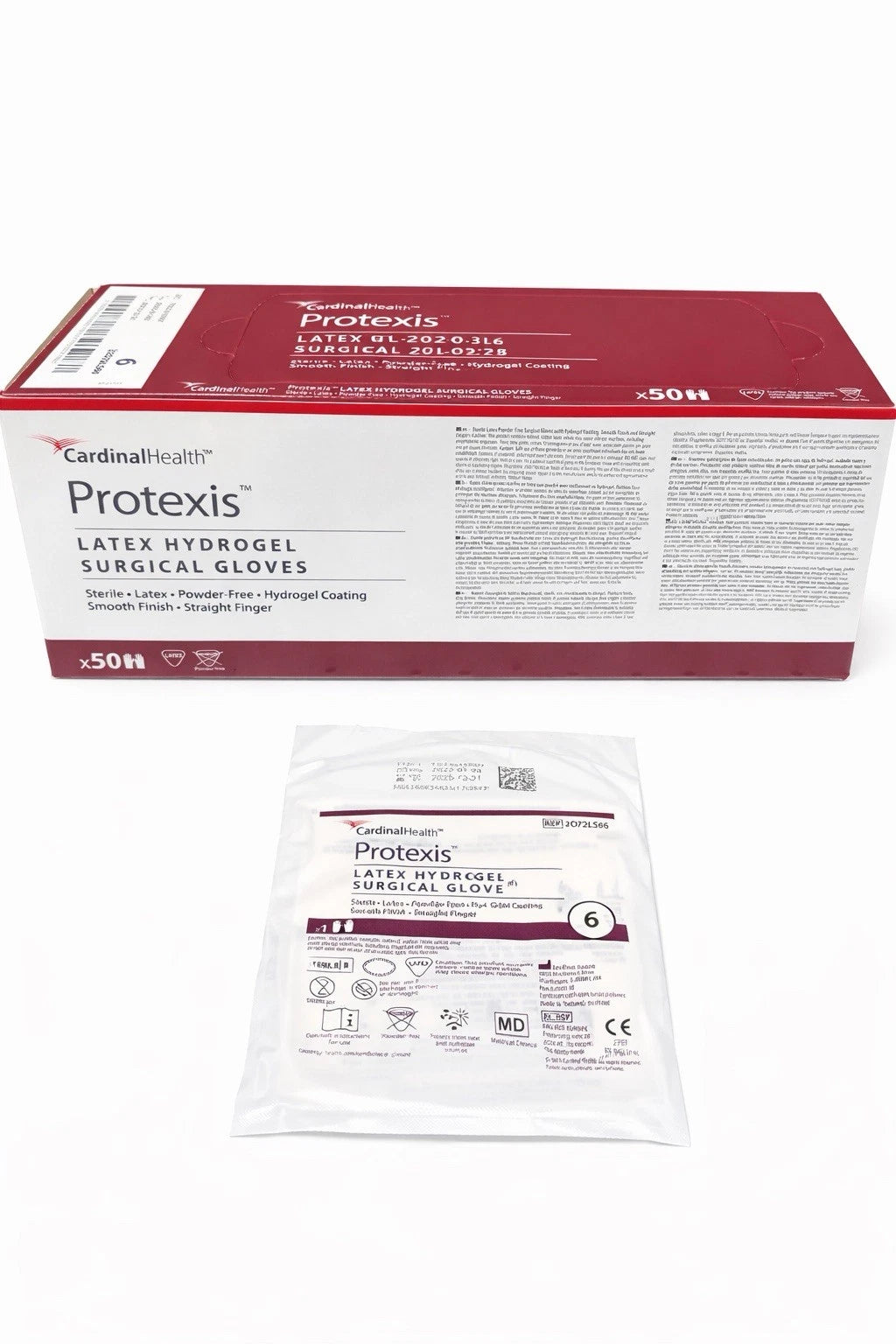 Protexis Latex HYDROGEL Coating Gloves Size 6 Sterile 1 Box of 50 pairs