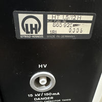 Leybold Heraeus HIGH VOLTAGE Power Supply 865 925 HT 1.5/12h
