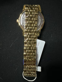 OLEVS Mens Watch Gold Face, Gold Band, Day Date, Quartz