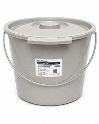 MediChoice COMM7009 12 Qt Commode Pail w/Lid Light Gray Case of 6 New