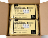 Case of 100 Medline Cover Gowns Yellow Poly-Coated Regular/Large CRI4040PCC