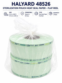 Halyard 48526 Sterilization Pouch Heat Seal Flat Reel 2-Pack 2-3/4” x 656’