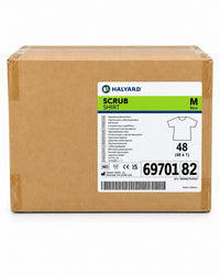 Halyard 69701 Scrub Shirt Medium Blue Disposable Case of 48