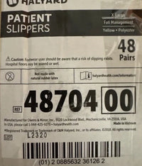 HALYARD Patient Slippers case, Item #4870400, Size 48, XL, Yellow