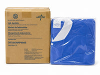 Medline Lab Jackets Small Blue Multi-Layer Knit Cuff Case of 30 NONRP600S