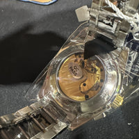 Oupinke WhiteSkeleton Tourbillon Luminous Formal Automatic Mechanical Wristwatch