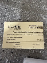Control Company/Market Lab ML4011 Traceable Refrigerator/ Freezer Thermometer