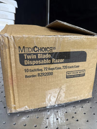 MedChoiceTwin-Blade Disposable Razors Blue, Case of 720 RZR2000
