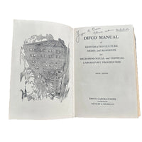 Difco Manual Dehydrated Culture Media 9th Ed 1953 Microbiology Lab Book