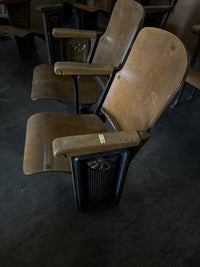 Vintage Wooden Theater Seating Set (14 Seats)
