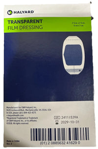 Halyard Transparent Film Dressing 6x7cm 2⅜ x 2¾ in REF 55561 Box of 100