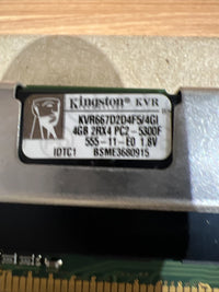 KINGSTON PC2-5300F KVR667D2D4F5/4GI 4GB 2RX4 FB-DIMM SERVER RAM